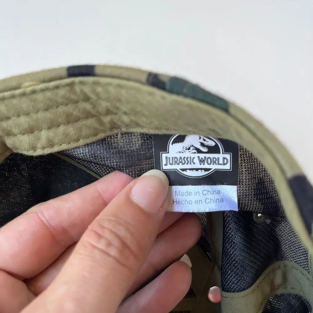 Jurassic World Universal Studios Baseball Cap Hat Camo Green One Size Youth